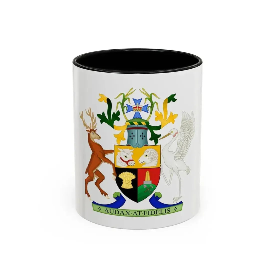 Coat of Arms of Queensland - Accent Coffee Mug 11oz Black - Go Mug Yourself