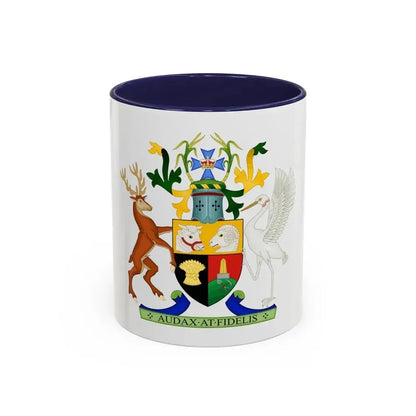 Coat of Arms of Queensland - Accent Coffee Mug 11oz Navy - Go Mug Yourself