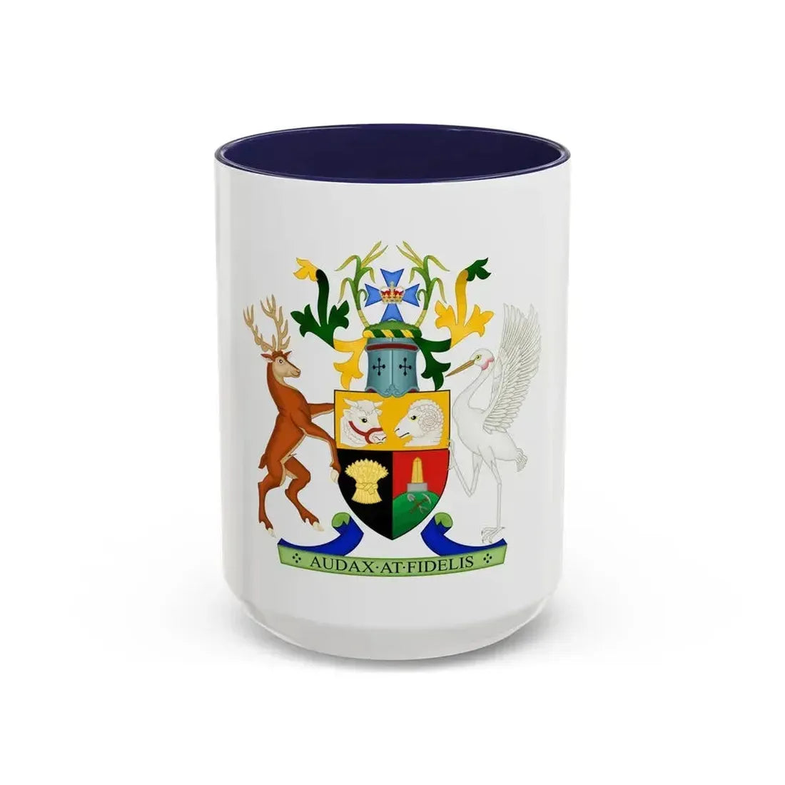 Coat of Arms of Queensland - Accent Coffee Mug 15oz Navy - Go Mug Yourself