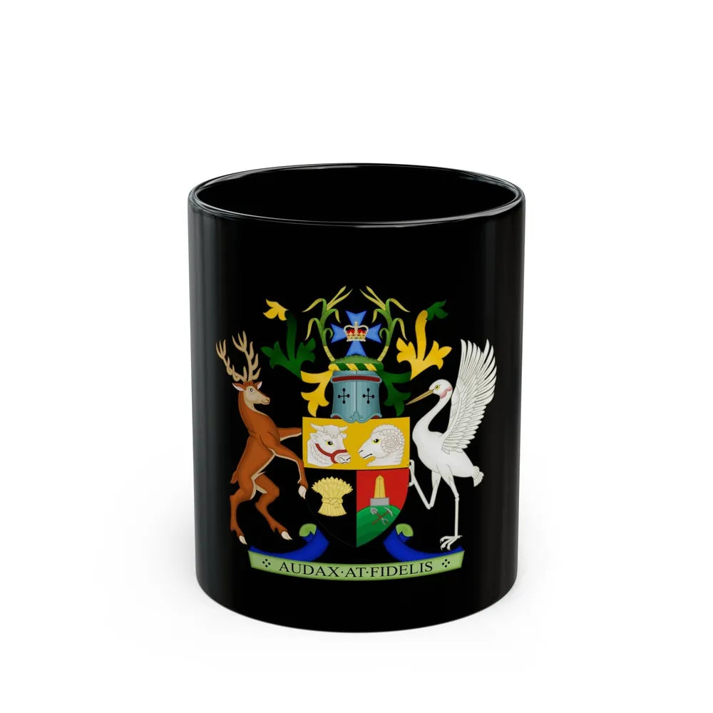 Coat of Arms of Queensland - Black Coffee Mug-11oz-Go Mug Yourself