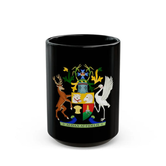 Coat of Arms of Queensland - Black Coffee Mug-15oz-Go Mug Yourself