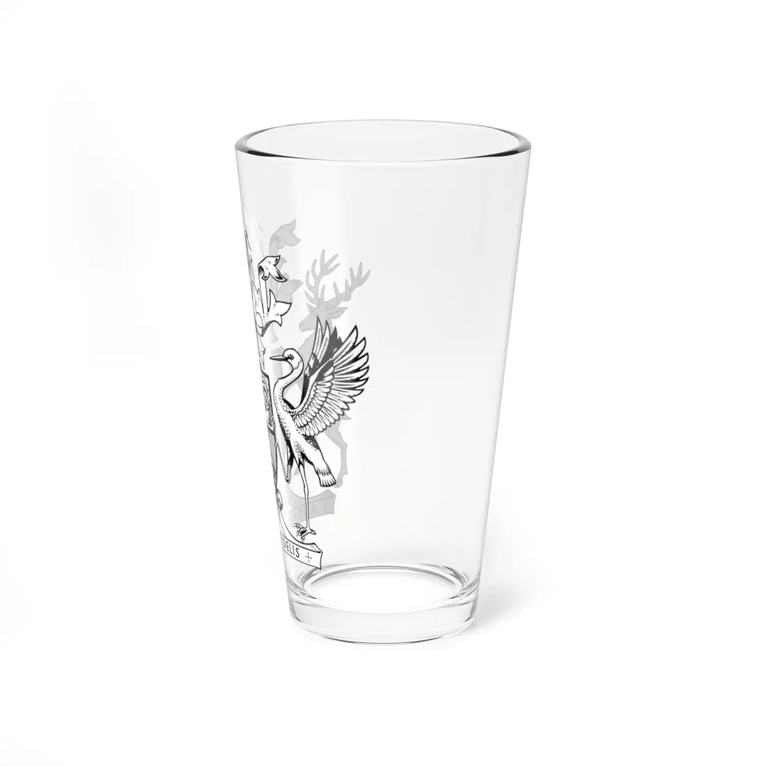 Coat of arms of Queensland BW (Australia) (Coat of Arms) Pint Glass 16oz - Go Mug Yourself