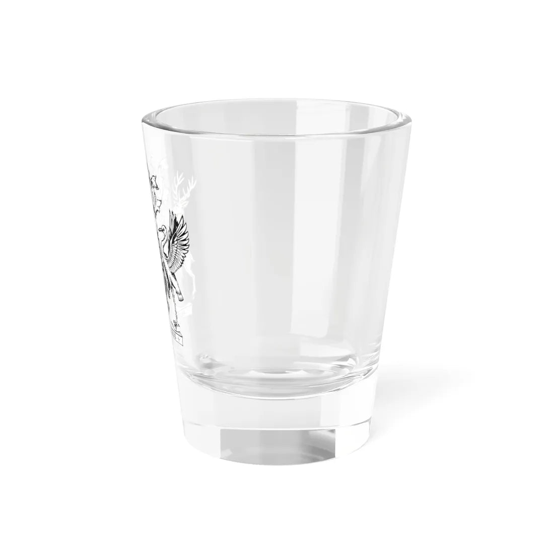 Coat of arms of Queensland BW (Australia) (Coat of Arms) Shot Glass 1.5oz - Go Mug Yourself