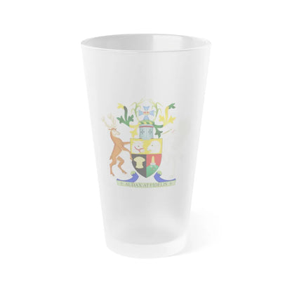 Coat of Arms of Queensland - Frosted Pint Glass 16oz-Go Mug Yourself