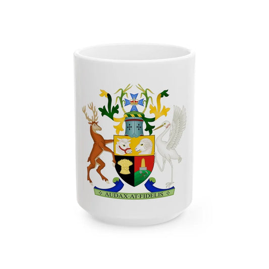 Coat of Arms of Queensland - White Coffee Mug-15oz-Go Mug Yourself