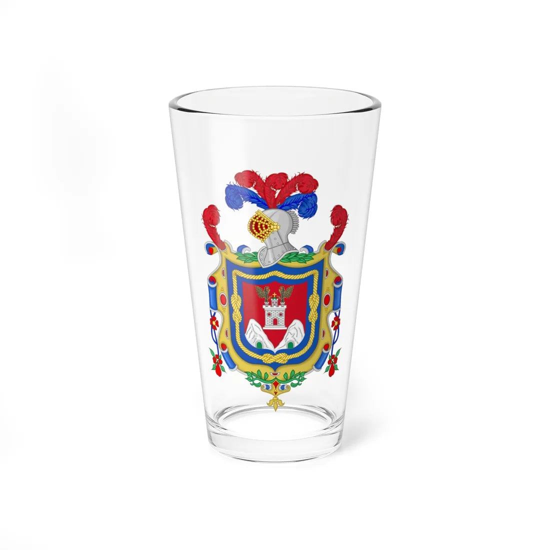 Coat of Arms of Quito (Spain) (Coat of Arms) Pint Glass 16oz 16oz - Go Mug Yourself