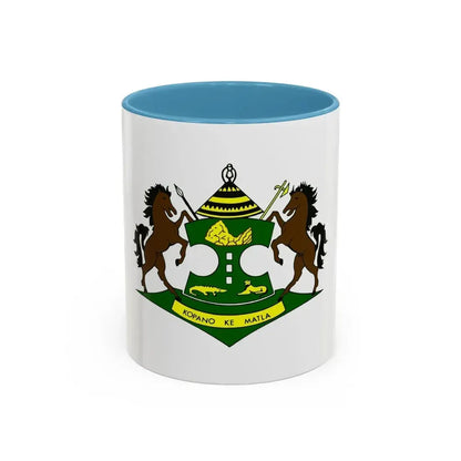 Coat of arms of QwaQwa - Accent Coffee Mug 11oz Light Blue - Go Mug Yourself