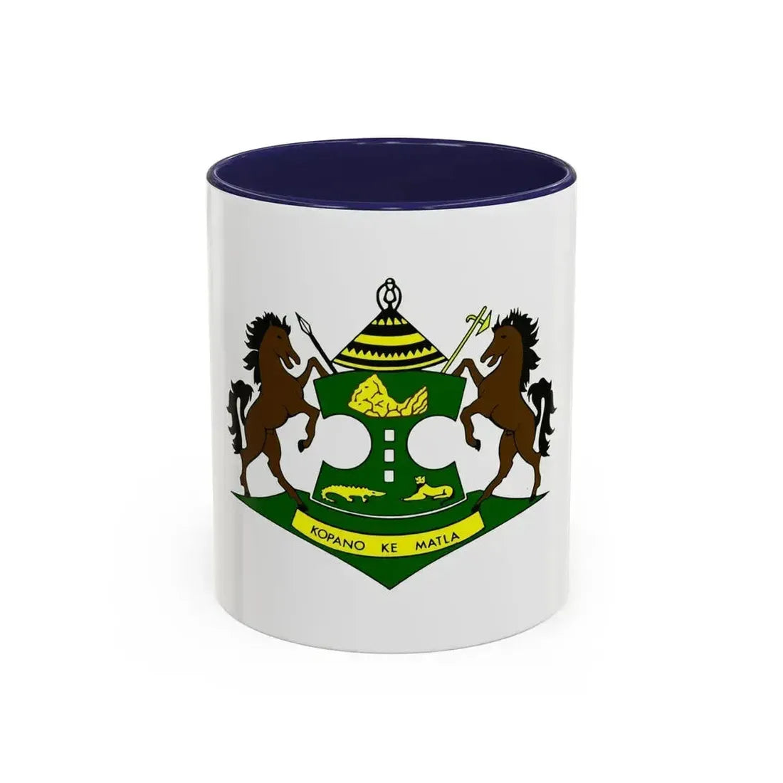 Coat of arms of QwaQwa - Accent Coffee Mug 11oz Navy - Go Mug Yourself
