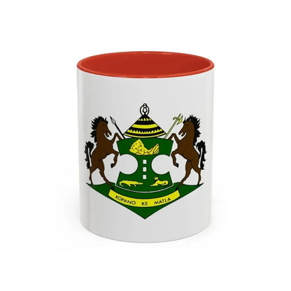 Coat of arms of QwaQwa - Accent Coffee Mug 11oz Red - Go Mug Yourself