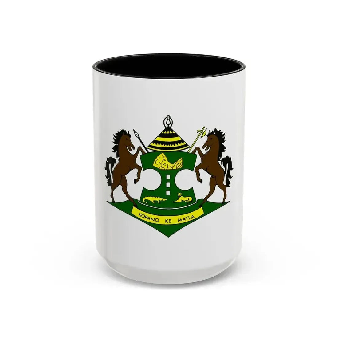 Coat of arms of QwaQwa - Accent Coffee Mug 15oz Black - Go Mug Yourself