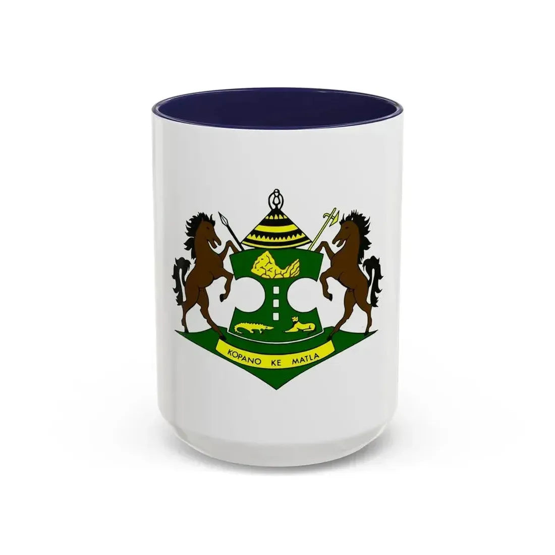 Coat of arms of QwaQwa - Accent Coffee Mug 15oz Navy - Go Mug Yourself