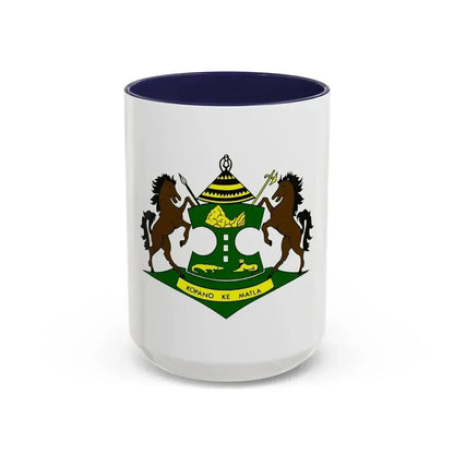 Coat of arms of QwaQwa - Accent Coffee Mug 15oz Navy - Go Mug Yourself
