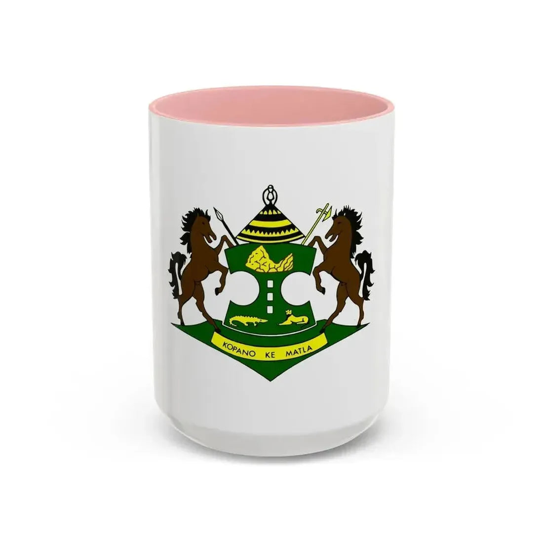 Coat of arms of QwaQwa - Accent Coffee Mug 15oz Pink - Go Mug Yourself