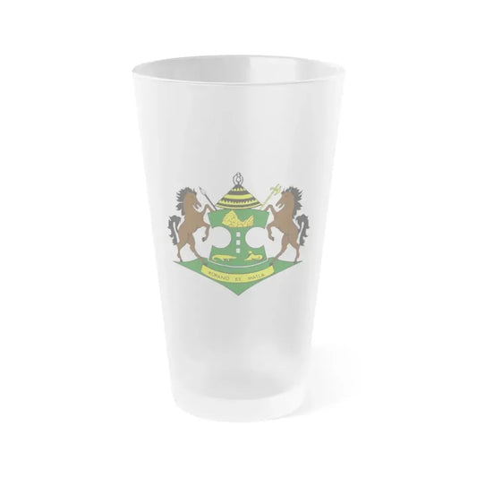 Coat of arms of QwaQwa - Frosted Pint Glass 16oz Default Title - Go Mug Yourself