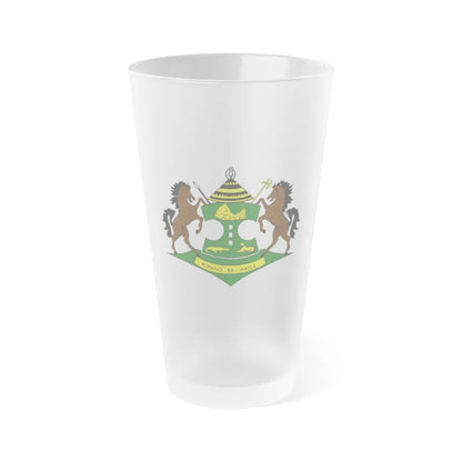 Coat of arms of QwaQwa - Frosted Pint Glass 16oz-Go Mug Yourself