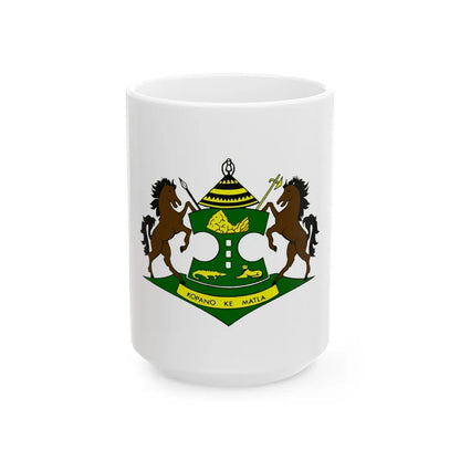 Coat of arms of QwaQwa - White Coffee Mug-15oz-Go Mug Yourself