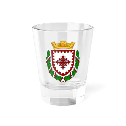 Coat of arms of Radoviš Municipality (North Macedonia) (Coat of Arms) Shot Glass 1.5oz 1.5oz - Go Mug Yourself