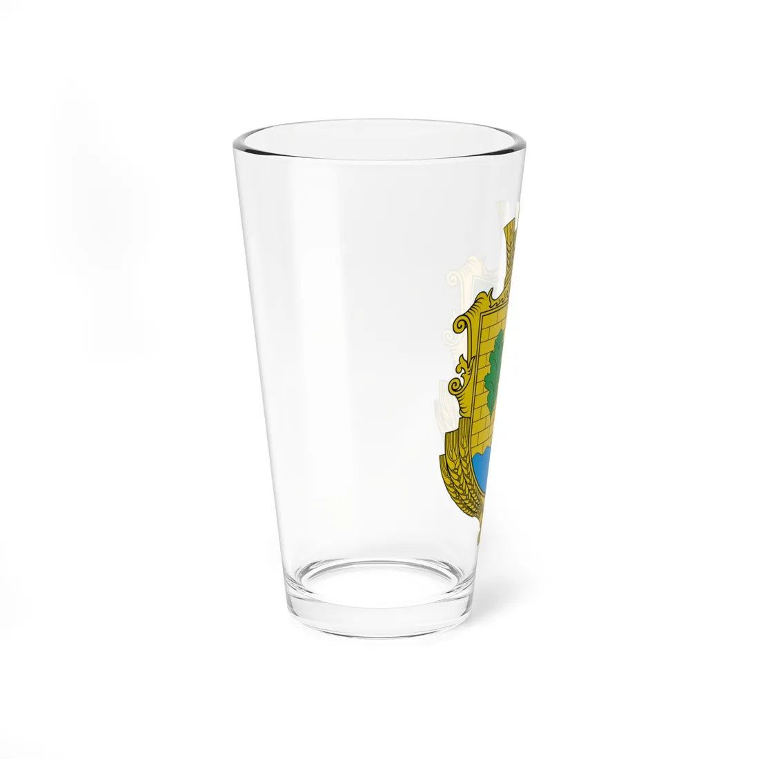 Coat of arms of Raiki Vinnytsia Raion (Ukraine) (Coat of Arms) Pint Glass 16oz - Go Mug Yourself
