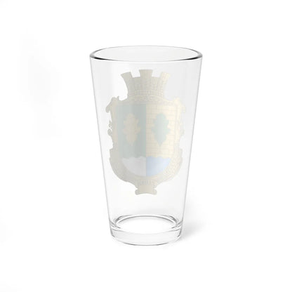 Coat of arms of Raiki Vinnytsia Raion (Ukraine) (Coat of Arms) Pint Glass 16oz - Go Mug Yourself
