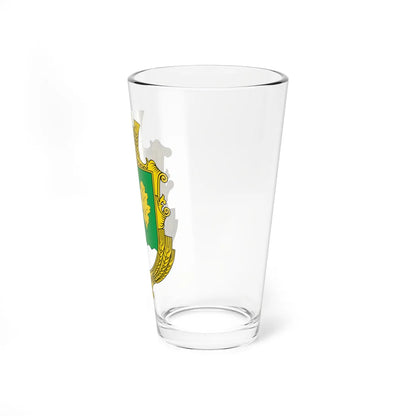 Coat of arms of Raiki Vinnytsia Raion (Ukraine) (Coat of Arms) Pint Glass 16oz - Go Mug Yourself