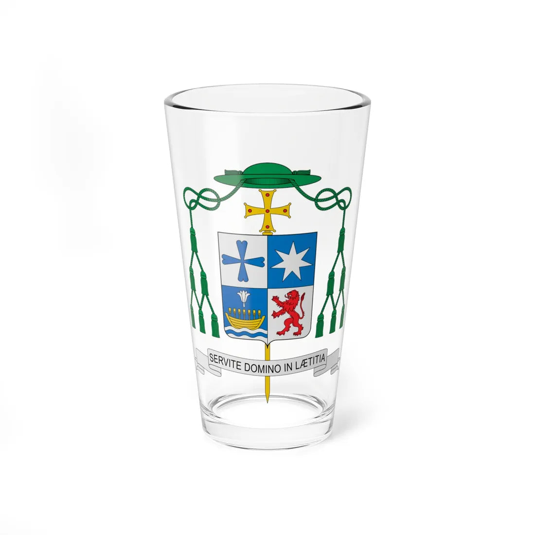 Coat of arms of Raimo Goyarrola (Finland) (Coat of Arms) Pint Glass 16oz 16oz - Go Mug Yourself