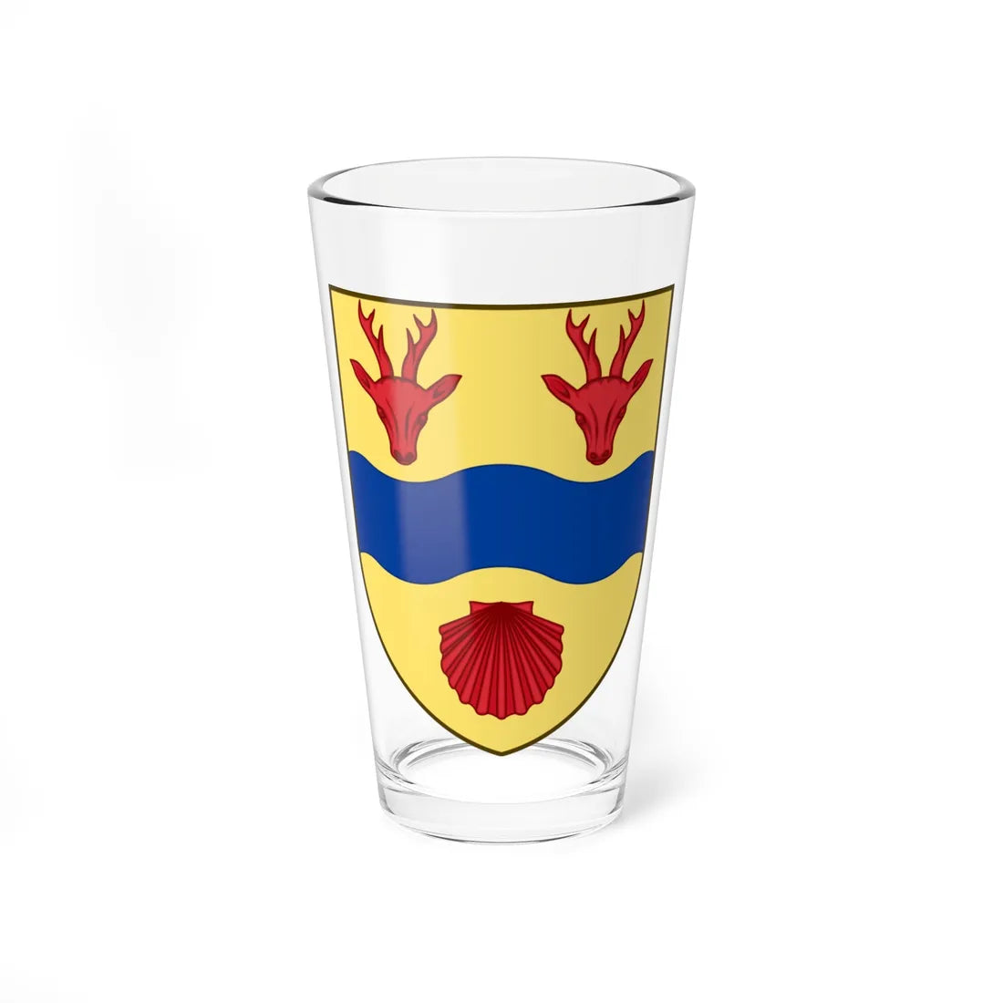 Coat of arms of Randers County (Denmark) (Coat of Arms) Pint Glass 16oz 16oz - Go Mug Yourself
