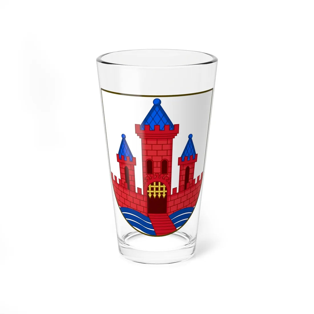 Coat of arms of Randers (Denmark) (Coat of Arms) Pint Glass 16oz 16oz - Go Mug Yourself