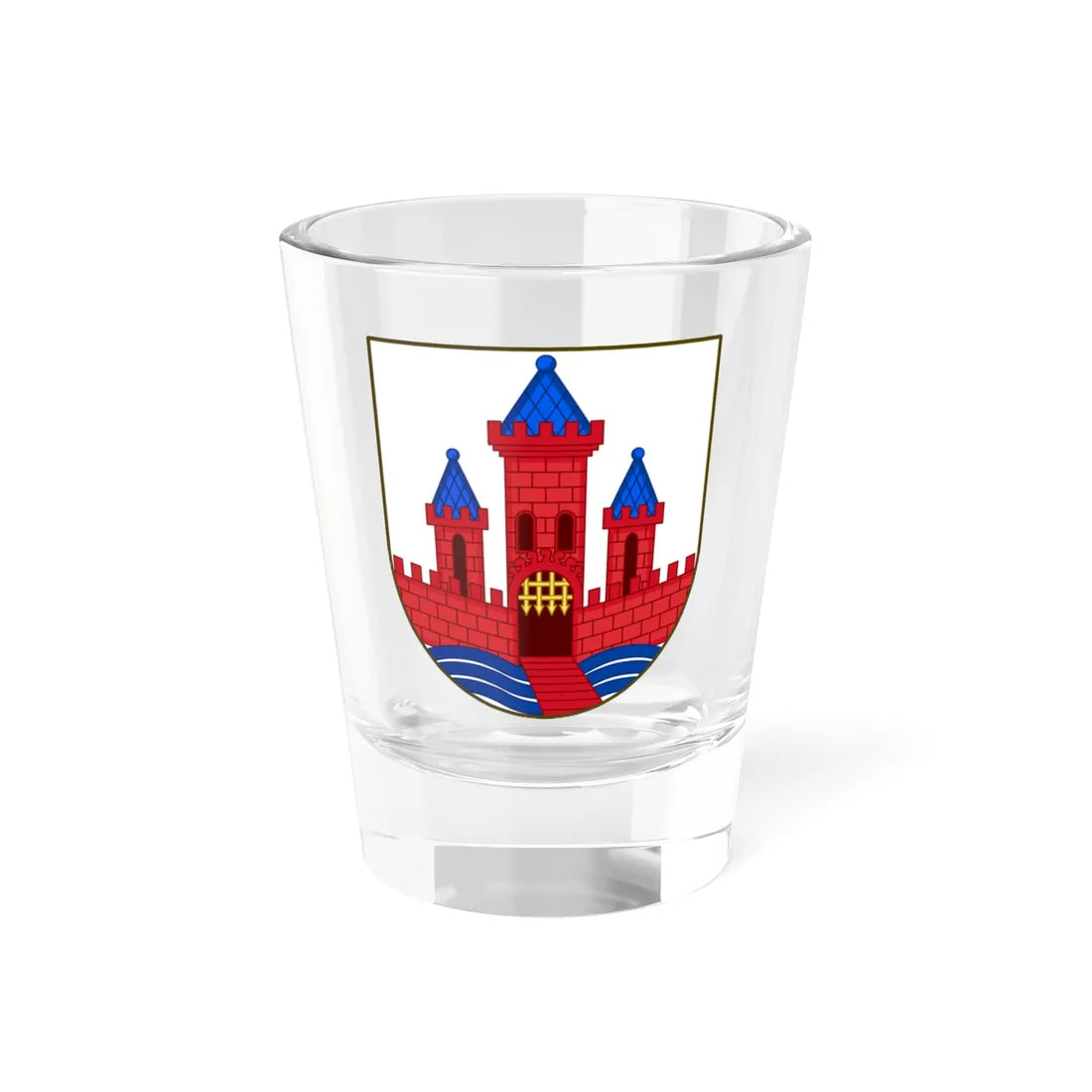 Coat of arms of Randers (Denmark) (Coat of Arms) Shot Glass 1.5oz 1.5oz - Go Mug Yourself