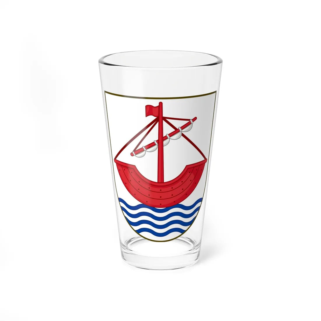 Coat of arms of Rødby (Denmark) (Coat of Arms) Pint Glass 16oz 16oz - Go Mug Yourself