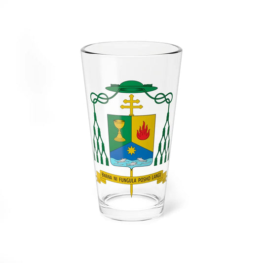 Coat of arms of Renatus Leonard Nkwande (Tanzania) (Coat of Arms) Pint Glass 16oz 16oz - Go Mug Yourself