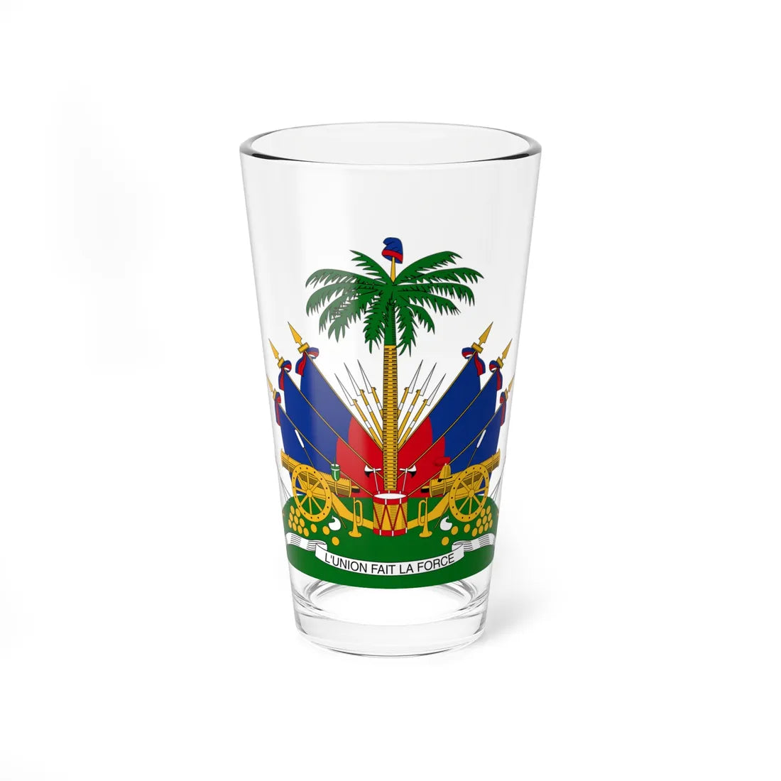 Coat of arms of Republic of Haiti 1859-1964 (Haiti) (Coat of Arms) Pint Glass 16oz 16oz - Go Mug Yourself