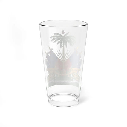 Coat of arms of Republic of Haiti 1859-1964 (Haiti) (Coat of Arms) Pint Glass 16oz - Go Mug Yourself