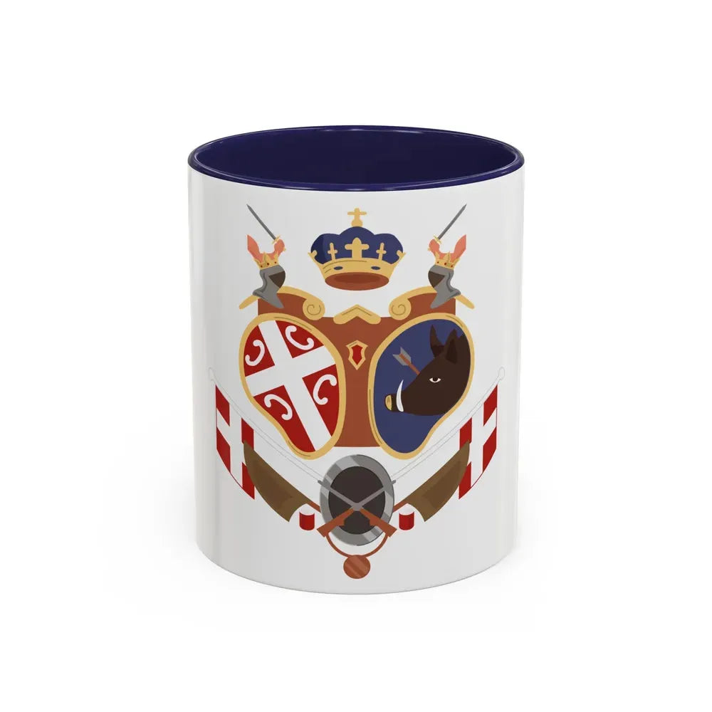Coat of arms of Revolutionary Serbia - Accent Coffee Mug 11oz Navy - Go Mug Yourself