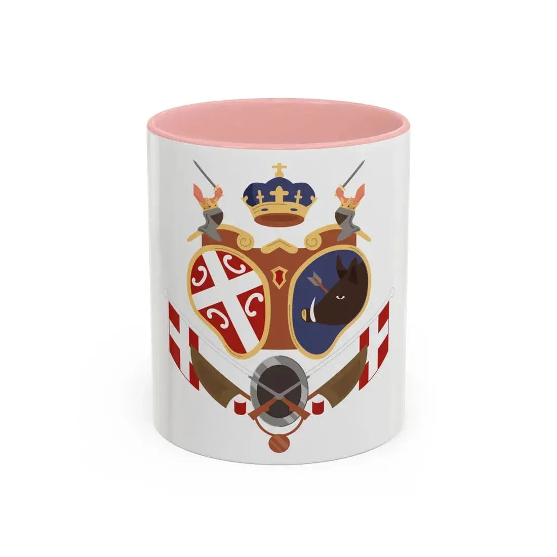 Coat of arms of Revolutionary Serbia - Accent Coffee Mug 11oz Pink - Go Mug Yourself