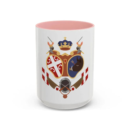 Coat of arms of Revolutionary Serbia - Accent Coffee Mug 15oz Pink - Go Mug Yourself