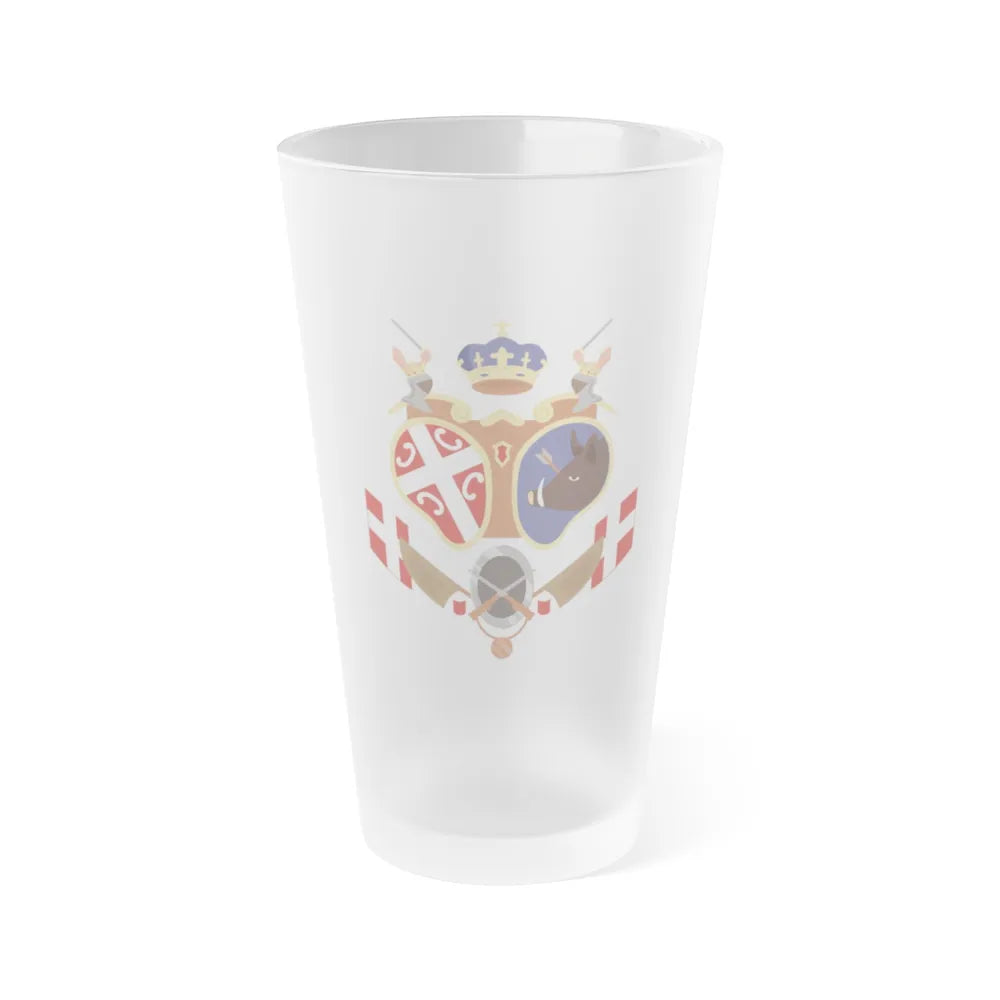 Coat of arms of Revolutionary Serbia - Frosted Pint Glass 16oz-16oz-Frosted-Go Mug Yourself