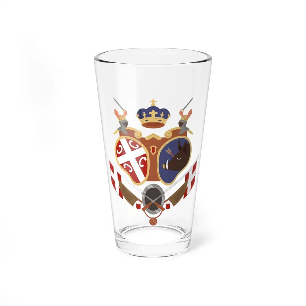 Coat of arms of Revolutionary Serbia - Pint Glass 16oz-16oz-Go Mug Yourself