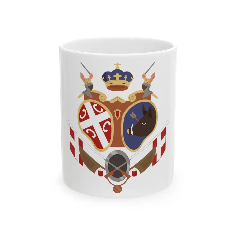 Coat of arms of Revolutionary Serbia - White Coffee Mug-11oz-Go Mug Yourself