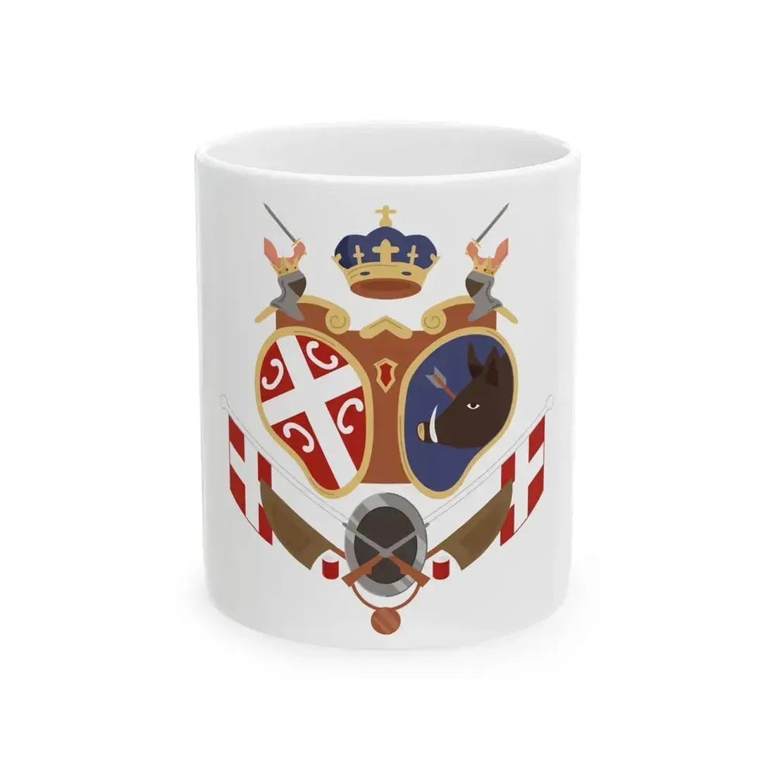 Coat of arms of Revolutionary Serbia - White Coffee Mug 11oz - Go Mug Yourself