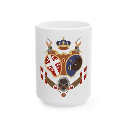 Coat of arms of Revolutionary Serbia - White Coffee Mug 15oz - Go Mug Yourself