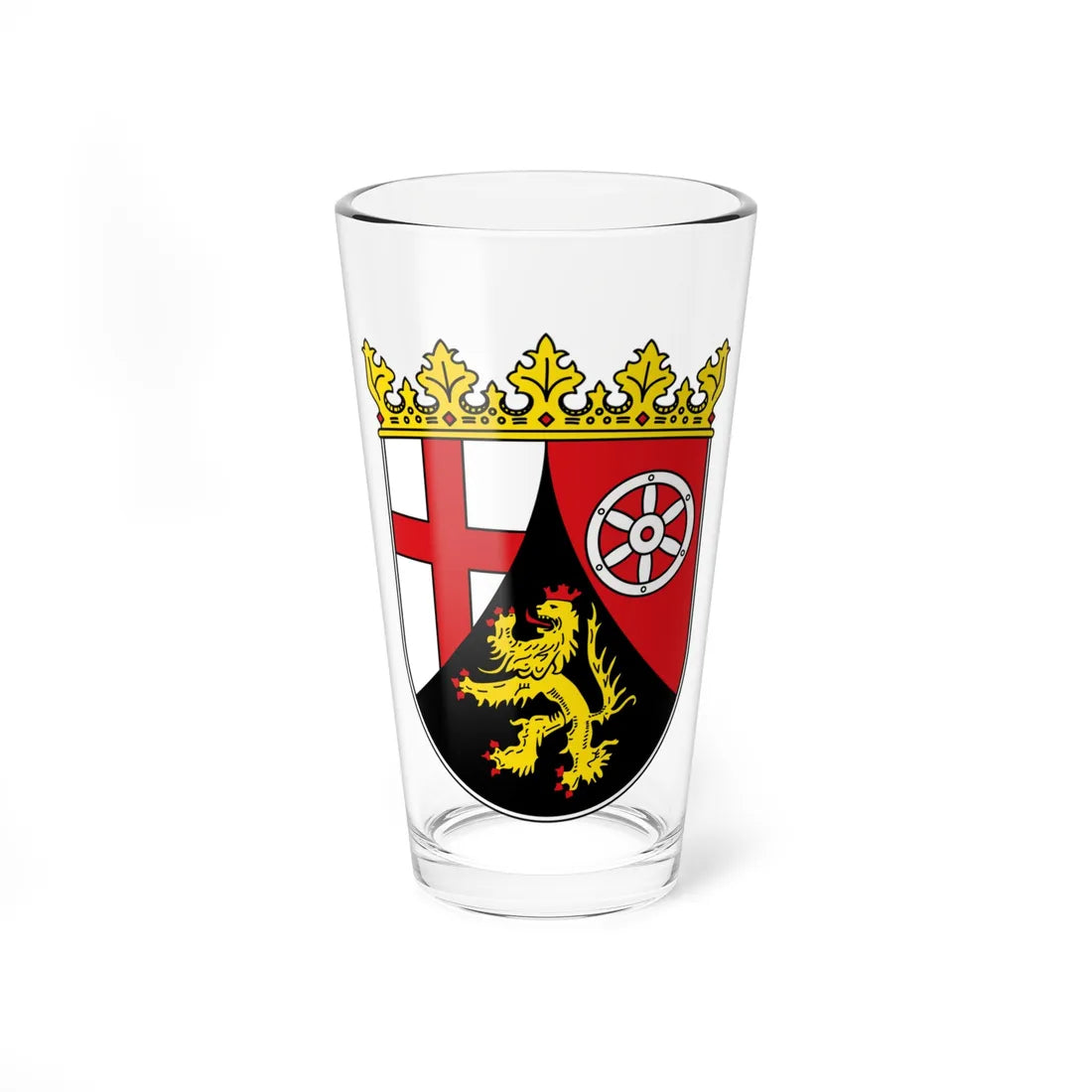 Coat of arms of Rhineland-Palatinate (Germany) (Coat of Arms) Pint Glass 16oz 16oz - Go Mug Yourself