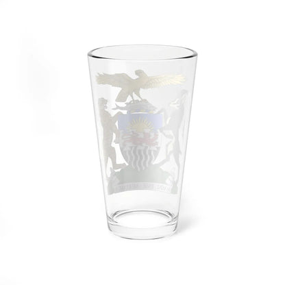 Coat of arms of Rhodesia and Nyasaland 1953-1963 (Zambia) (Coat of Arms) Pint Glass 16oz - Go Mug Yourself