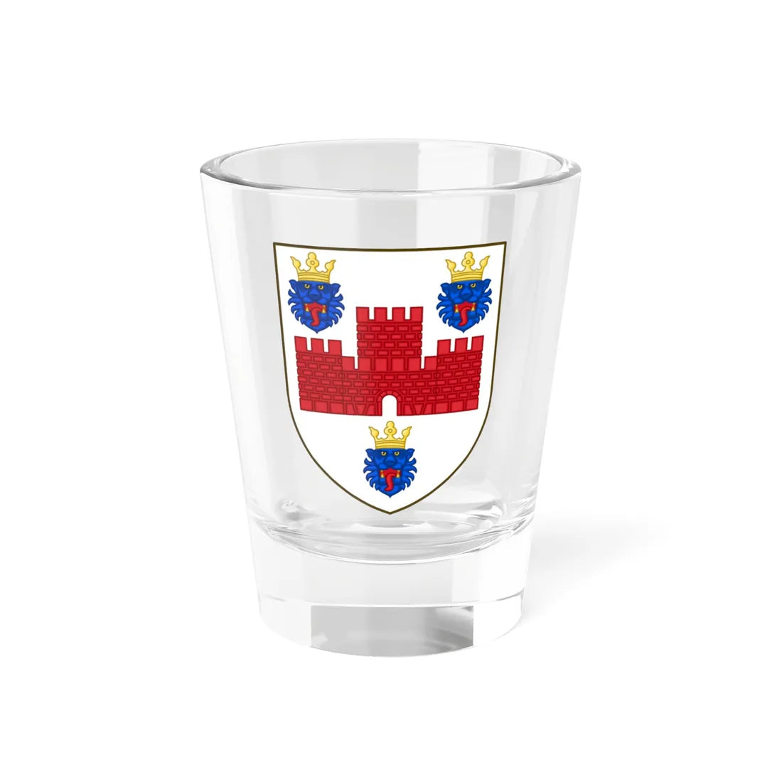 Coat of arms of Ribe County (Denmark) (Coat of Arms) Shot Glass 1.5oz 1.5oz - Go Mug Yourself