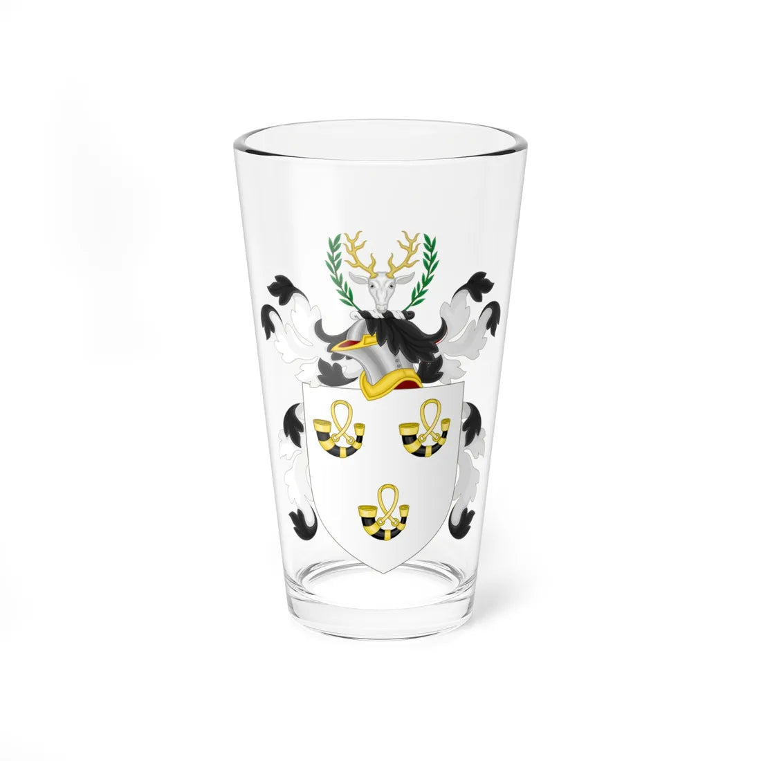 Coat of Arms of Richard Bellingham (United States) (Coat of Arms) Pint Glass 16oz 16oz - Go Mug Yourself