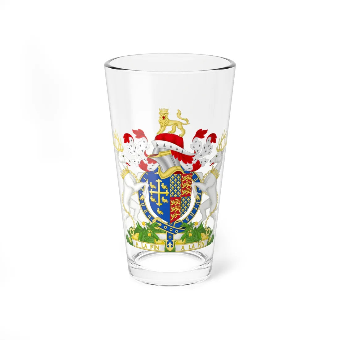 Coat of Arms of Richard II of England 1377-1399 Variant Motto 3 (England) (Coat of Arms) Pint Glass 16oz 16oz - Go Mug Yourself