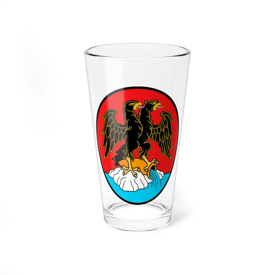 Coat of arms of Rijeka (Croatia) (Coat of Arms) Pint Glass 16oz 16oz - Go Mug Yourself