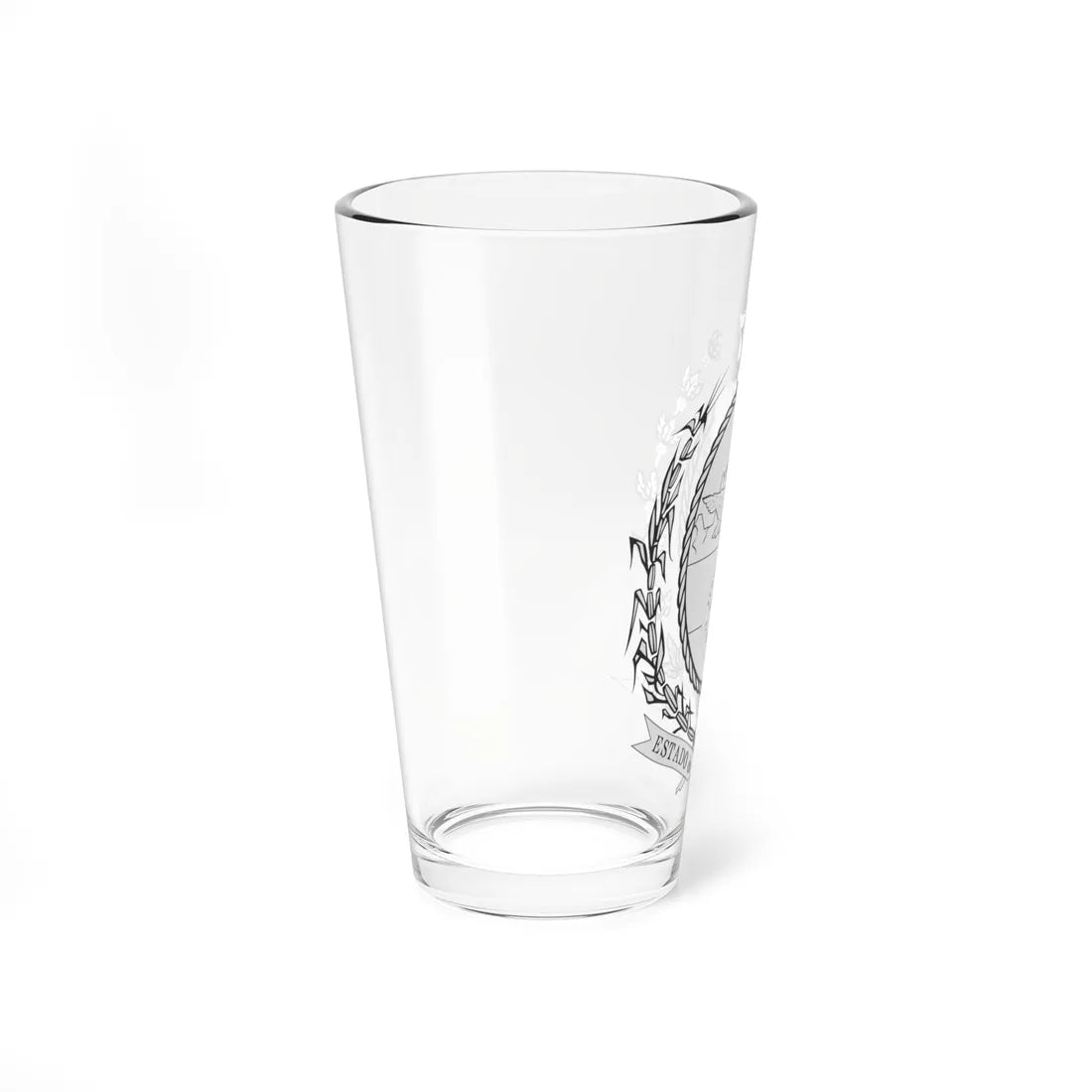 Coat of arms of Rio de Janeiro state - black (Brazil) (Coat of Arms) Pint Glass 16oz - Go Mug Yourself