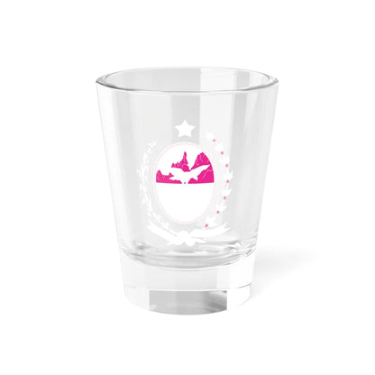 Coat of arms of Rio de Janeiro state - magenta (Brazil) (Coat of Arms) Shot Glass 1.5oz 1.5oz - Go Mug Yourself