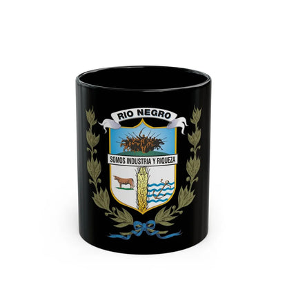 Coat of arms of Rio Negro Department - Black Coffee Mug-11oz-Go Mug Yourself