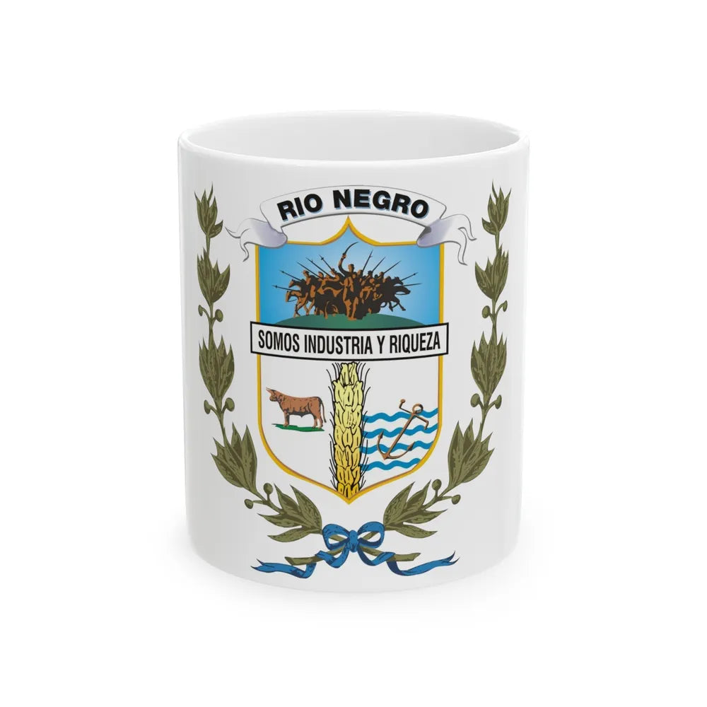 Coat of arms of Rio Negro Department - White Coffee Mug-11oz-Go Mug Yourself